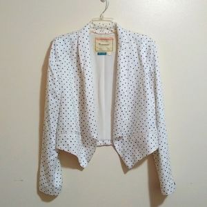 Anthropologie Cartonnier Vintage women L Coat Polkadot long sleeve Blazer